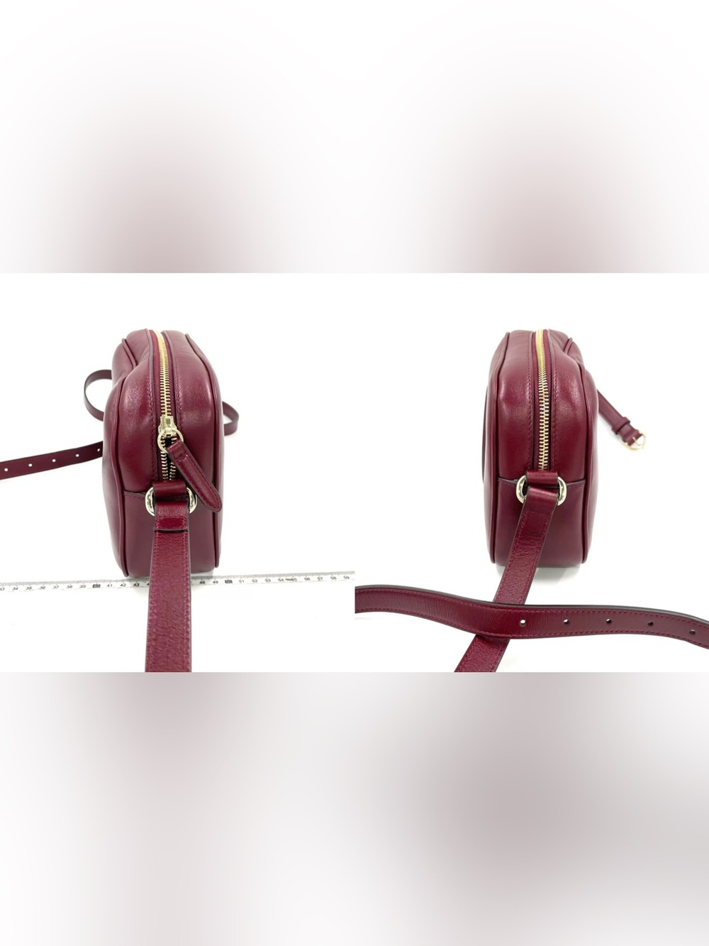 GUCCI Blondie Small shoulder bag in Rosso Ancora red leather - Picture 12 of 14
